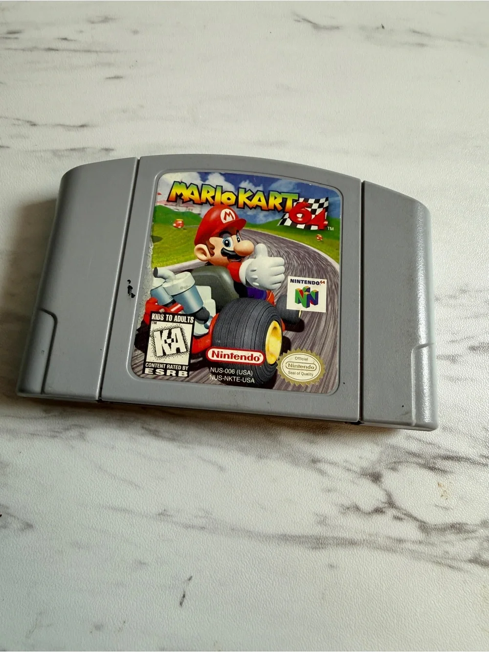 Vintage Mario Kart 64 Nintendo 64 N64 Authentic Game Cartridge NUS 006